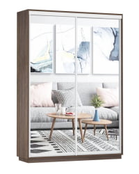 Шкаф-купе двухдверный Экспресс Дуо Экспенс 1600х2400h Венге