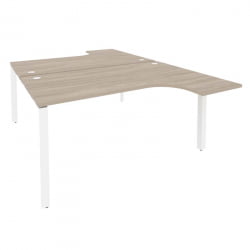 Рабочая станция на П-образном м/к ОНИКС О.МП-Д.СА-4 Дуб Аттик/Белый / ONIX O.MP-D.SA-4