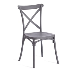 Стул CROSS (mod. PL24) / 1 шт. в упаковке пластик, 48 х 58 х 89 см, Dark-grey (темно-cерый) 15537