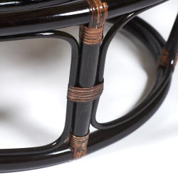 Кресло PAPASAN 23/01 W /с подушкой/ диаметр подушки 129 см, 115х101х104 см, Antique brown (античный черно-коричневый), ткань Старт