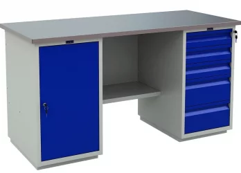 Верстак ВТ160.ВД1/ВД5.000 Серо-синий / WT160.WD1/WD5.000