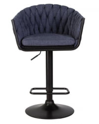 Стул барный ДОБРИН ЛЕОН (синяя ткань (ЛАР-275-29)) 2 шт / DOBRIN LEON (LAR-275-29))