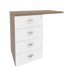 Тумба приставная (универсальная л/пр) ONIX O.TPU-4 Дуб Аризона/Белый