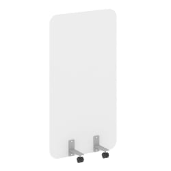 Перегородка на металлических опорах, на роликах Р-лине ДП.Р-80-150 Белый Бриллиант / R-line DP.R-80-150