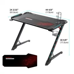 Стеклянный компьютерный стол Eureka Z1-S Pro