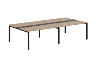 Переговорный стол EDIS EUCT 3116 Дуб Денвер светлый Мокко Черный