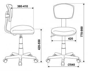 Кресло детское Бюрократ CH-W299/SD/TW-18 Салатовый
