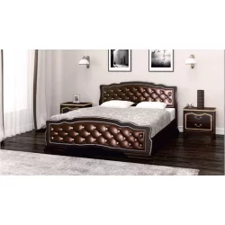 Кровать из массива Карина-10 200х120 Орех темный Бриллиант