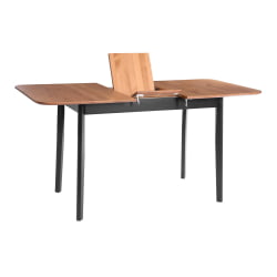 Стол Соната Люкс раздвижной/Sonata Lux extension table массив сосны, антик/черный, 120-(150)х75х73 см