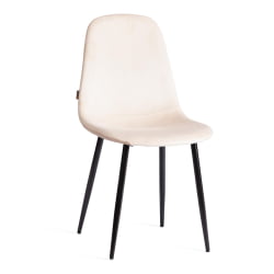 Стул для кухни BREEZE (mod. JSC-58) Велюр/металл , 44 х 53 х 86 см, beige (бежевый) HLR2 / черный