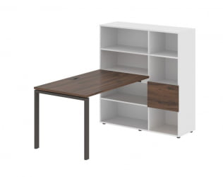 Рабочая станция EDIS EURST 1213 Дуб Денвер темный Мокко Белый