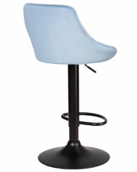 Стул барный ДОБРИН ЛОГАН БЛАCК (пудрово-голубой велюр (МДЖ9-74)) 2 шт / DOBRIN LOGAN BLACK (MJ9-74))