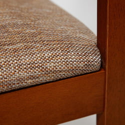 Обеденный комплект Хадсон (стол + 4 стула) Хадсон (стол + 4 стула)/ Hudson Dining Set дерево гевея/мдф, стол: 110х70х75см / стул: 44х42х89см, Espresso, ткань кор.-зол. (1505-9)