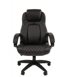 Кресло для руководителя CХАИРМАН 432 экокожа Черный / CHAIRMAN