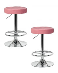 Табурет барный DOBRIN BRUNO (пудрово-розовый велюр (MJ9-32)) 2 шт