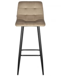 Стул барный ДОБРИН НИCОЛЕ (черные матовые ножки, мокко велюр (108-104)) 2 шт / DOBRIN NICOLE