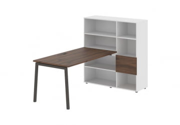 Рабочая станция EDIS ELRST 1215 Дуб Денвер темный Мокко Белый