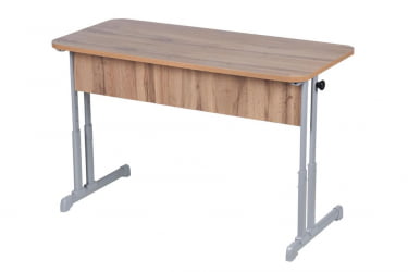 Парта двухместная эргономическая (рост 3-7) Ясень Шимо светлыйу/Металл