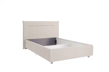 Полутороспальная кровать Альба КМ1.2-16 крем (велюр)