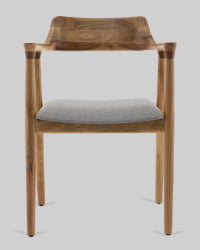 Стул Вудримини каркас дерево цвет натуральный орех рогожка серый