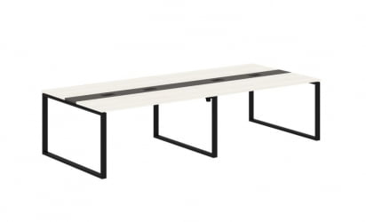 Переговорный стол ЕДИС ЕКCТ 3114 Ясень Траун Мокко Черный / EDIS EQCT