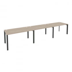 Рабочая станция на П-образном м/к ОНИКС О.МП-РС-3.3.8 Дуб Аттик/Антрацит / ONIX O.MP-RS-3.3.8