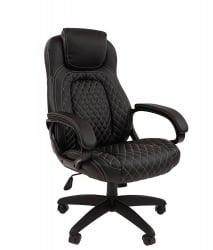 Кресло для руководителя CХАИРМАН 432 экокожа Черный / CHAIRMAN