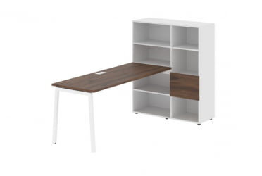 Рабочая станция ЕДИС ЕЛРСТ 1117 Дуб Денвер темный Белый Белый / EDIS ELRST