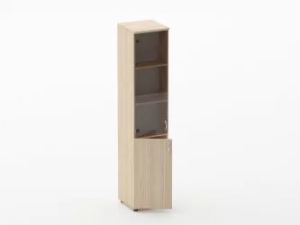 Шкаф высокий со стеклом Твин 16.16.13Л Туя / Twin