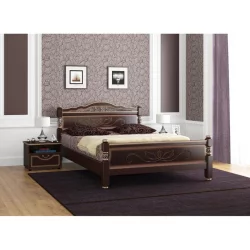 Кровать из массива Карина-5 200х120 Орех темный Кровать из массива Карина-5 200х120 Орех темный