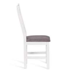Стул CROSSMAN (комплект) NEW, Многослойный березовый шпон, 41х40х100 см, white/велюр темно-серый
