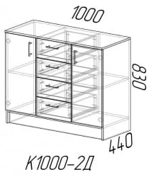 Детский комод Ясень шимо темный/Ясень шимо светлый
