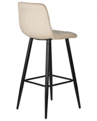 Стул барный ДОБРИН НИCОЛЕ (черные матовые ножки, мокко велюр (108-104)) 2 шт / DOBRIN NICOLE