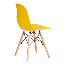 Стул CINDY (EAMES) (mod. 1801) дерево бук/металл/сиденье пластик, 45x51x82 см, Yellow (Желтый) Стул CINDY (EAMES) (mod. 1801) дерево бук/металл/сиденье пластик, 45x51x82 см, Yellow (Желтый)