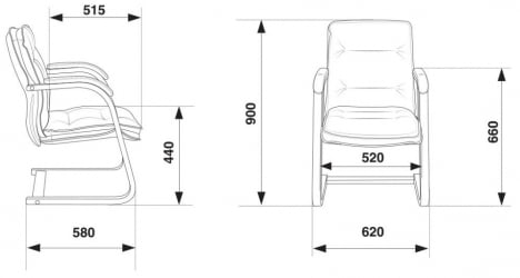 Кресло для посетителя Бюрократ T-9927WALNUT-AV