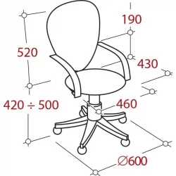Кресло EChair-304 381457 Черно-красное