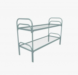 Кровать металлическая двухъярусная 900х1900 Серая