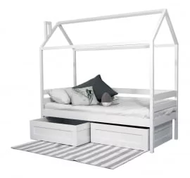 Кровать-домик RooRoom кд-1 с ящиками Белый Кровать-домик RooRoom кд-1 с ящиками Белый