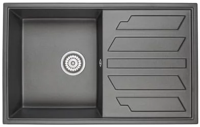 Кухонная мойка ГРАНУЛА 8002 Черный / GRANULA
