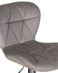 Стул барный ДОБРИН БАРНЙ (серый велюр (МДЖ9-75)) 2 шт / DOBRIN BARNY (MJ9-75))