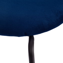 Стул DANTON (mod. 0139223) металл/ткань, 47х56,5х79 см, темно-синий S108 (117 DARK BLUE)/черный