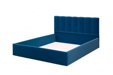Кровать Элен 1400*2000 мм, велюр НЕО 27, синий / NEO