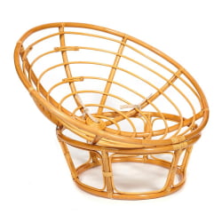 Кресло ПАПАСАН 23/01 В /с подушкой/ диаметр подушки 125 см, 115х101х104 см, Хоней (мед), флок Олива, 23 / PAPASAN W Honey