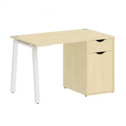 Стол письменный ХОМЕ ОФФИCЕ ВР.СП-3-118.1.А Клен/Белый металл / HOME OFFICE VR.SP-3-118.1.A