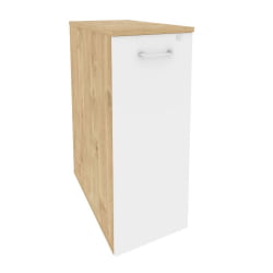 Тумба высокая выдвижная приставная / опорная ОНИКС О.ВТПО-8 Тиквуд Светлый/Белый / ONIX O.VTPO-8