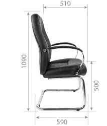 Кресло для посетителя CHAIRMAN 950V Черный