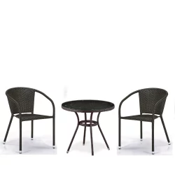 Комплект плетеной мебели T282ANT/Y137C-W53 Brown 2Pcs Комплект плетеной мебели T282ANT/Y137C-W53 Brown 2Pcs