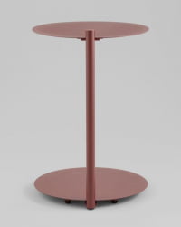 Журнальный столик Siara металл бордовый