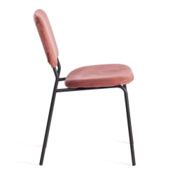 Стул CAROL (mod. UC06) металл, вельвет, 45 х 56 х 82 см, Coral (коралловый) HLR44 / черный