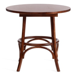 Стол деревянный THONET (mod.T9152) дерево вяз, 80х75 см, Темный Орех (№5)